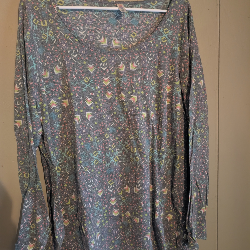 LuLaRoe Multicolor Patterned Blouse